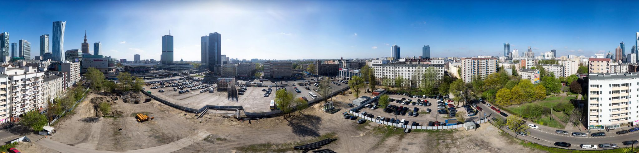 Panoramy Warszawy na cele wizualizacji